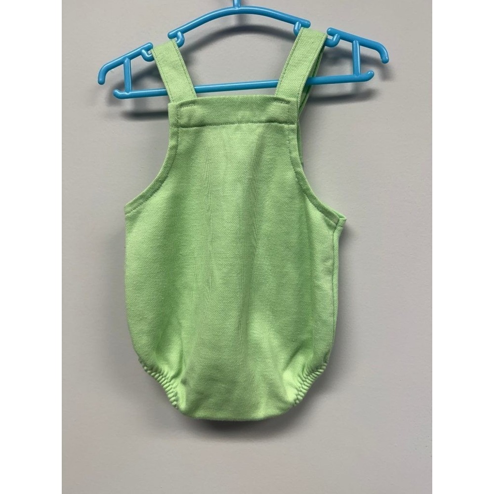 Vintage Carter's Baby Romper 6 Months Green Teddy‎ Bear Sunsuit Made in USA